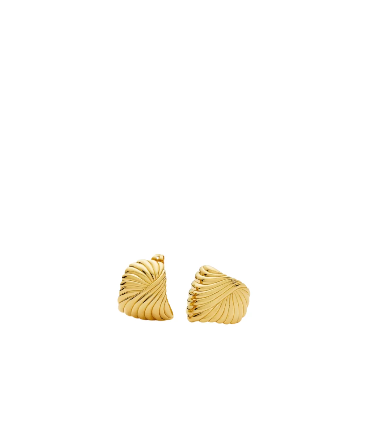 Missoma Ripple Stud Earrings in Gold Hot