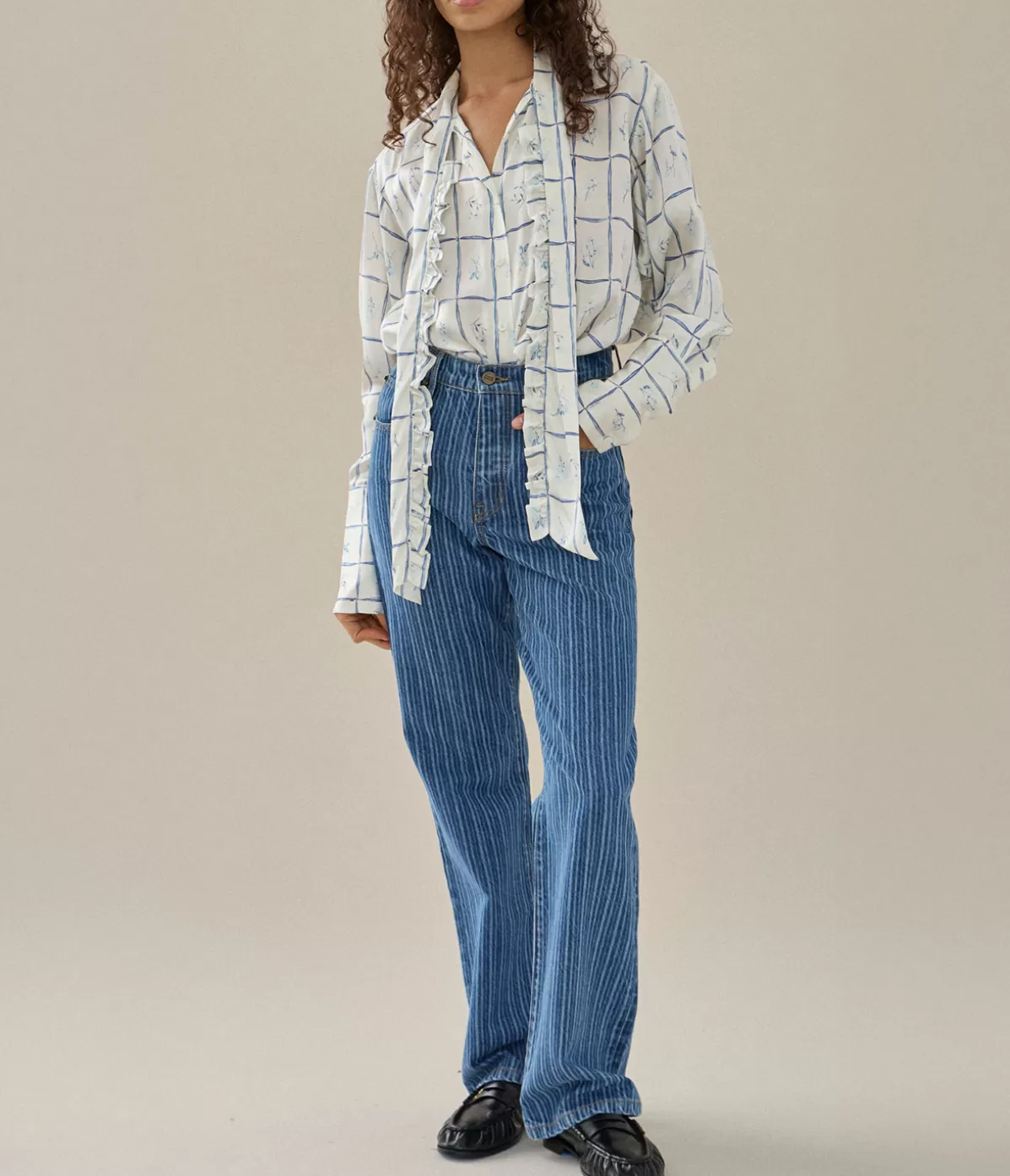 Maggie Marilyn River Jean in Pin Stripe Clearance