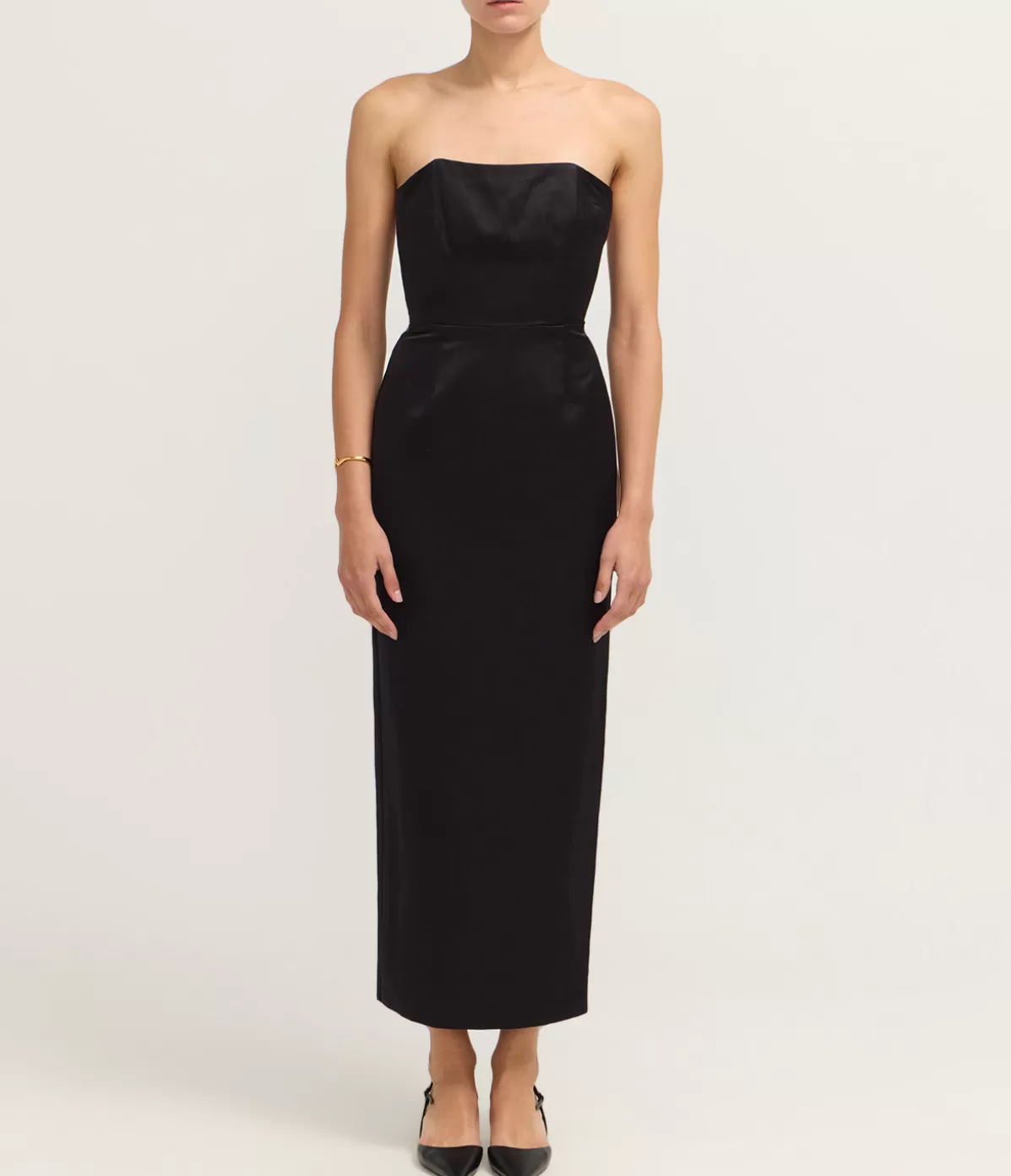 Posse Romeo Strapless Dress in Black Clearance