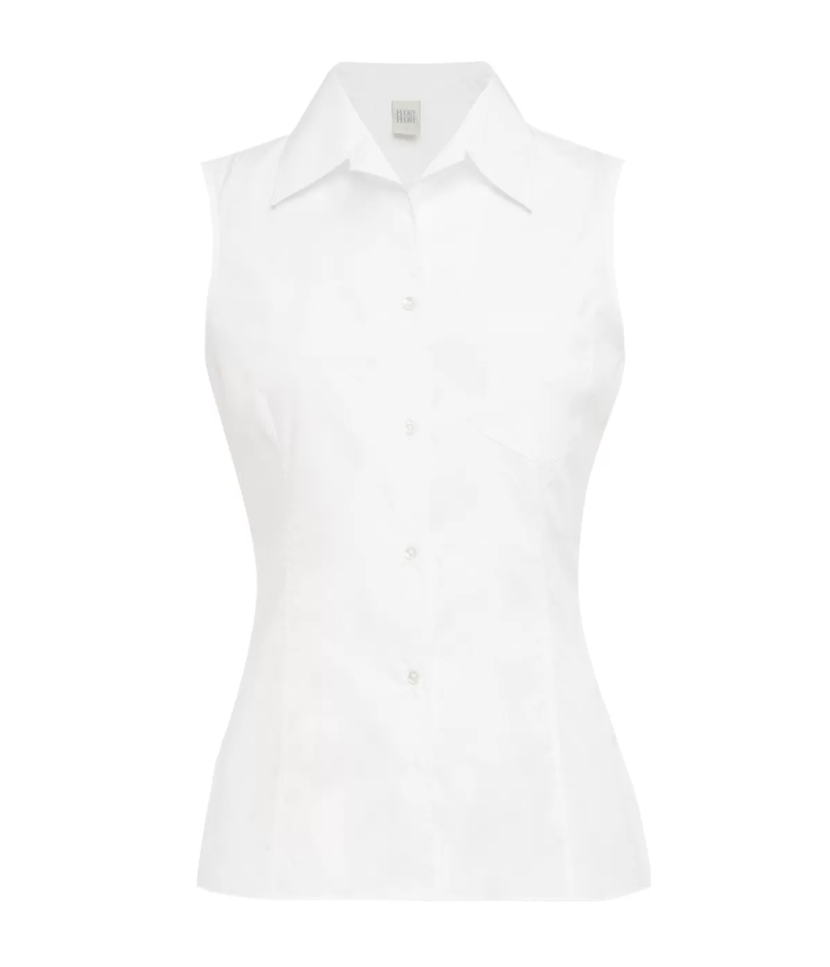 Flore Flore Rosie Sleeveless Shirt in White Flash Sale