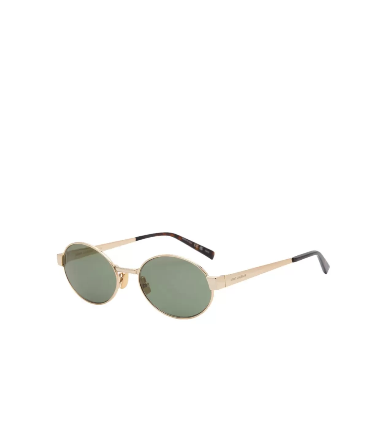 Saint Laurent Round Metal Frame Sunglasses in Gold Online