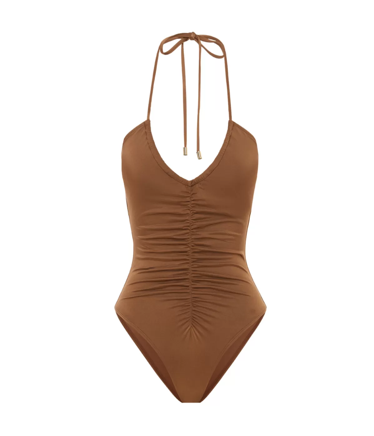 Peony Ruched Vacation One Piece in Maple Cheap