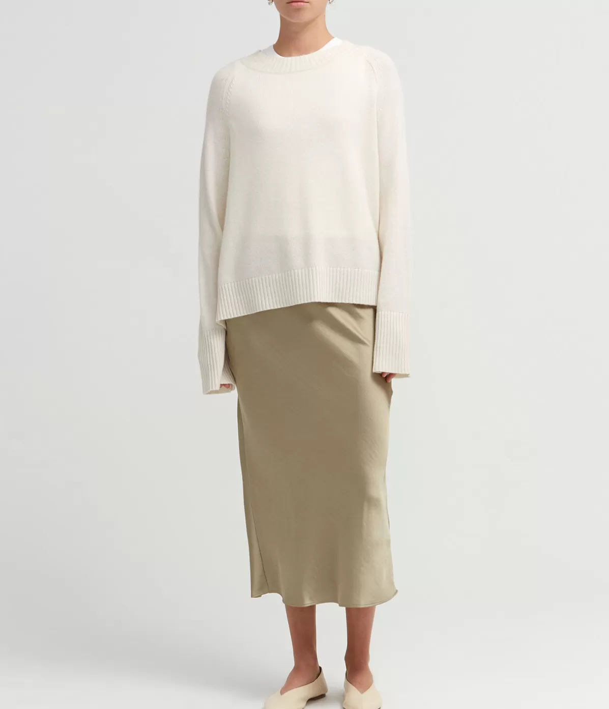 Samsoe Samsoe Saagneta Maxi Skirt in Light Olive Clearance