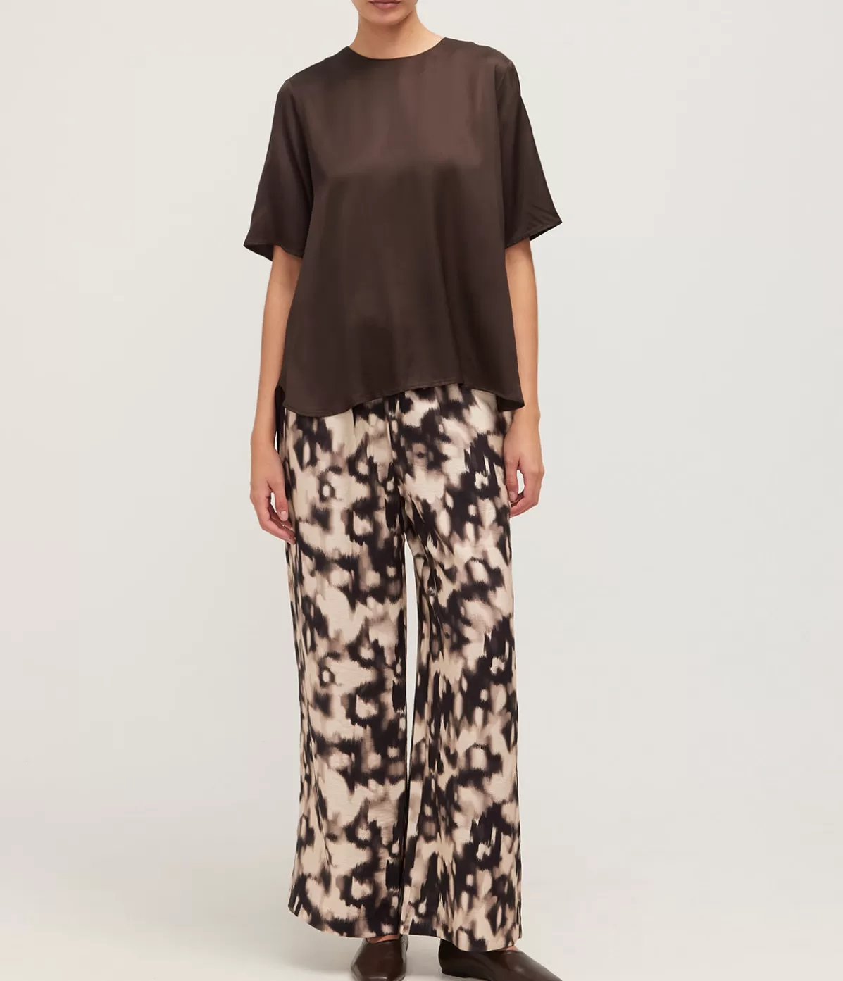 Samsoe Samsoe Sahelena Wide Leg Pants in Animalier Clearance