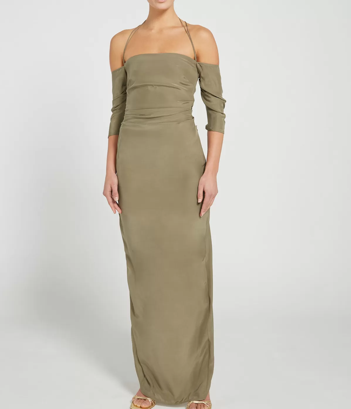 Gauge81 Samaca Off the Shoulder Long Dress in Cumin Cheap