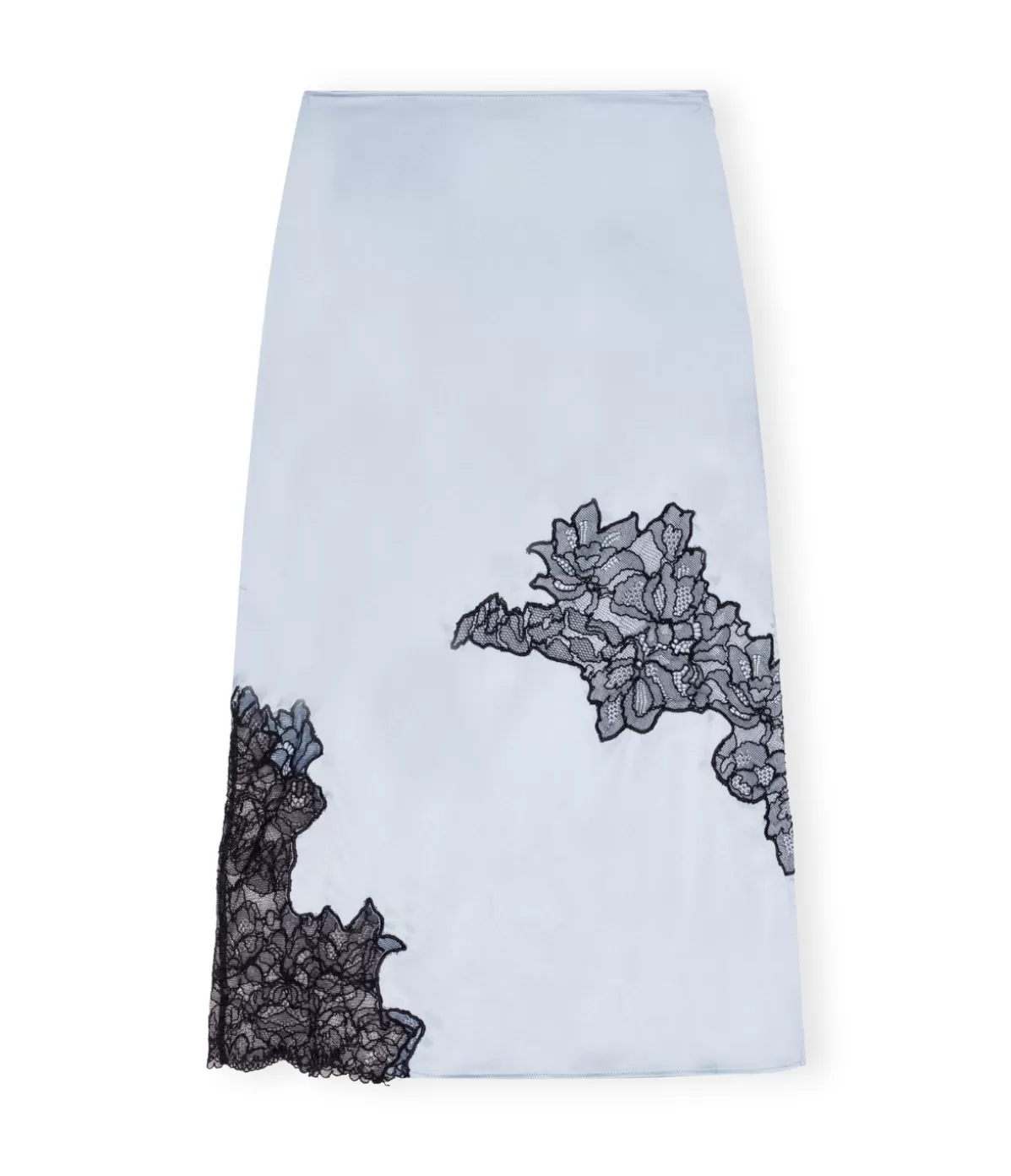 Ganni Satin Lace Skirt in Skyway Shop