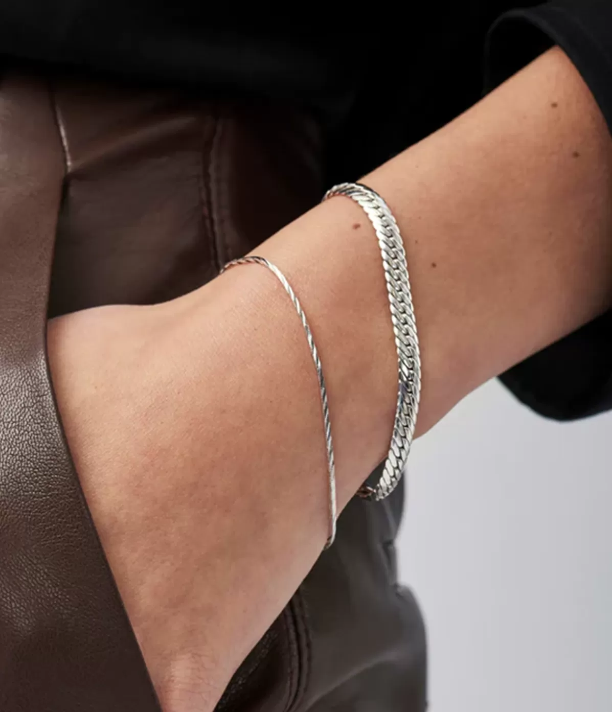 Missoma Savi Asymmetric Square Chain Bracelet in Silver Best