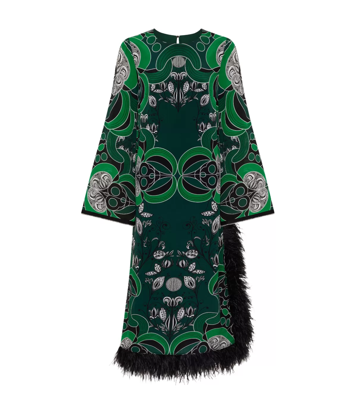 Borgo De Nor Seraphina Crepe Dress in Enchantress Emerald New