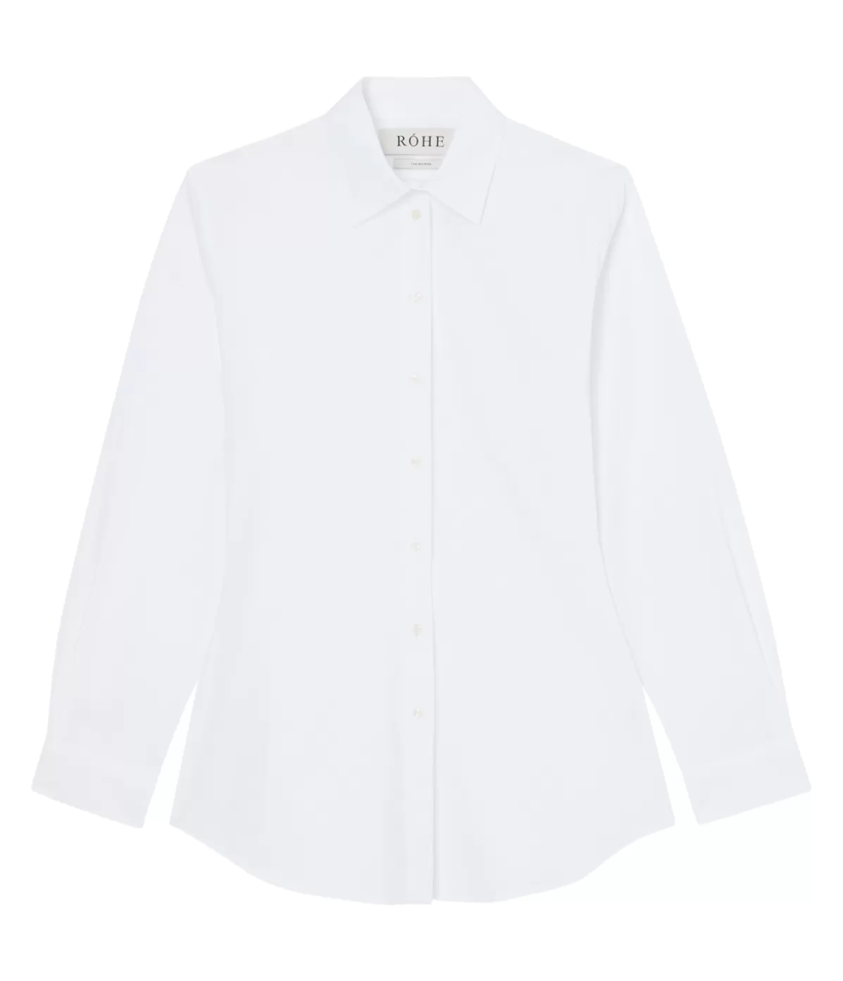 ROHE Shaped Poplin Shirt in White Store