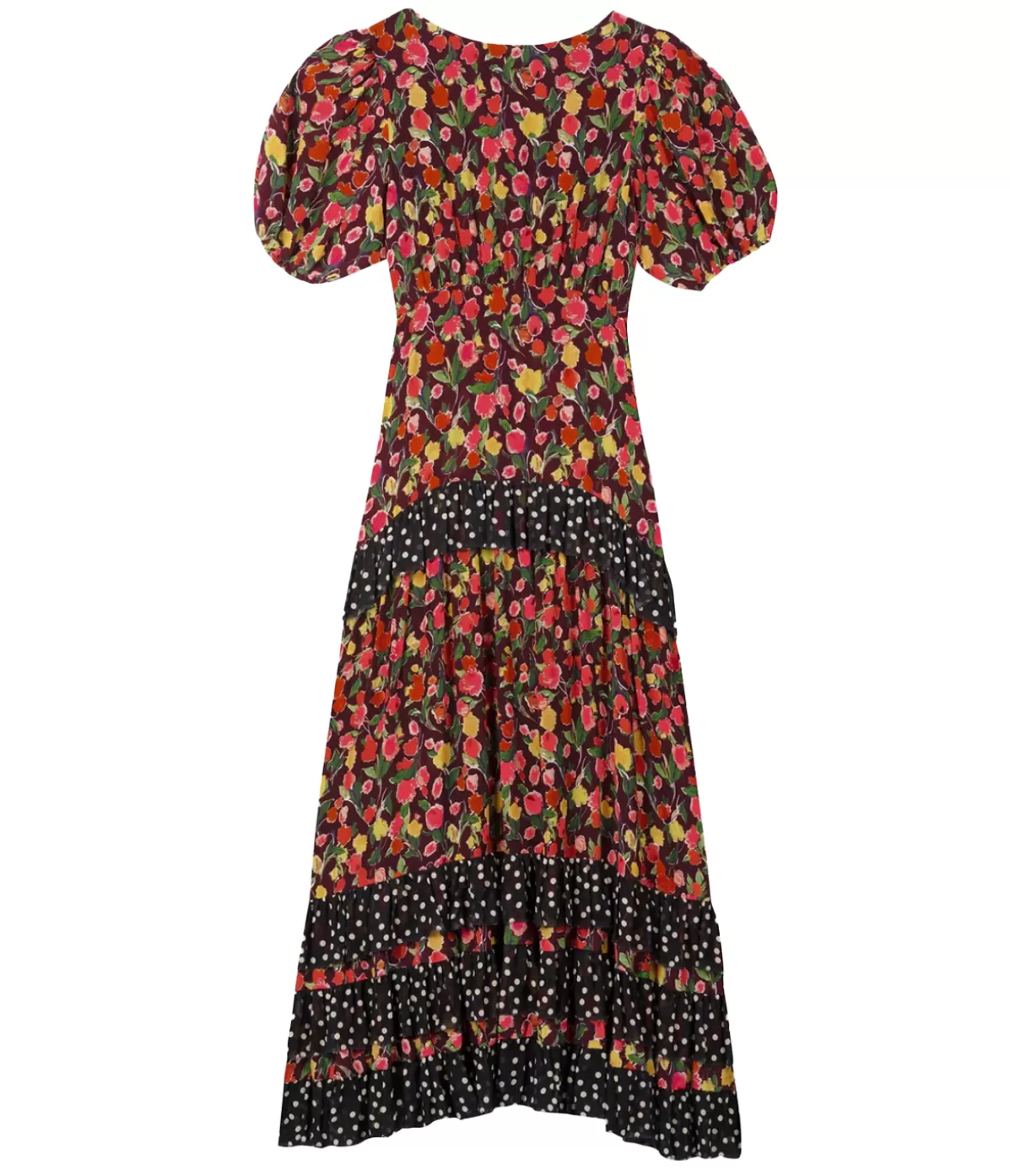 Rixo Shireen Dress in Fontainhas Floral Maroon Best