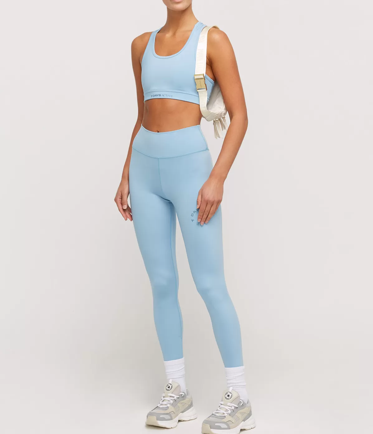 7 Days Active Signature Zip Tights in Dusk Blue Store