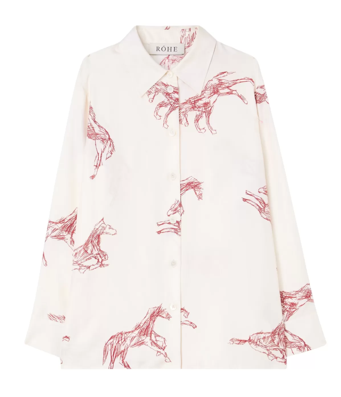 ROHE Silk Ballpoint Horse Shirt Best