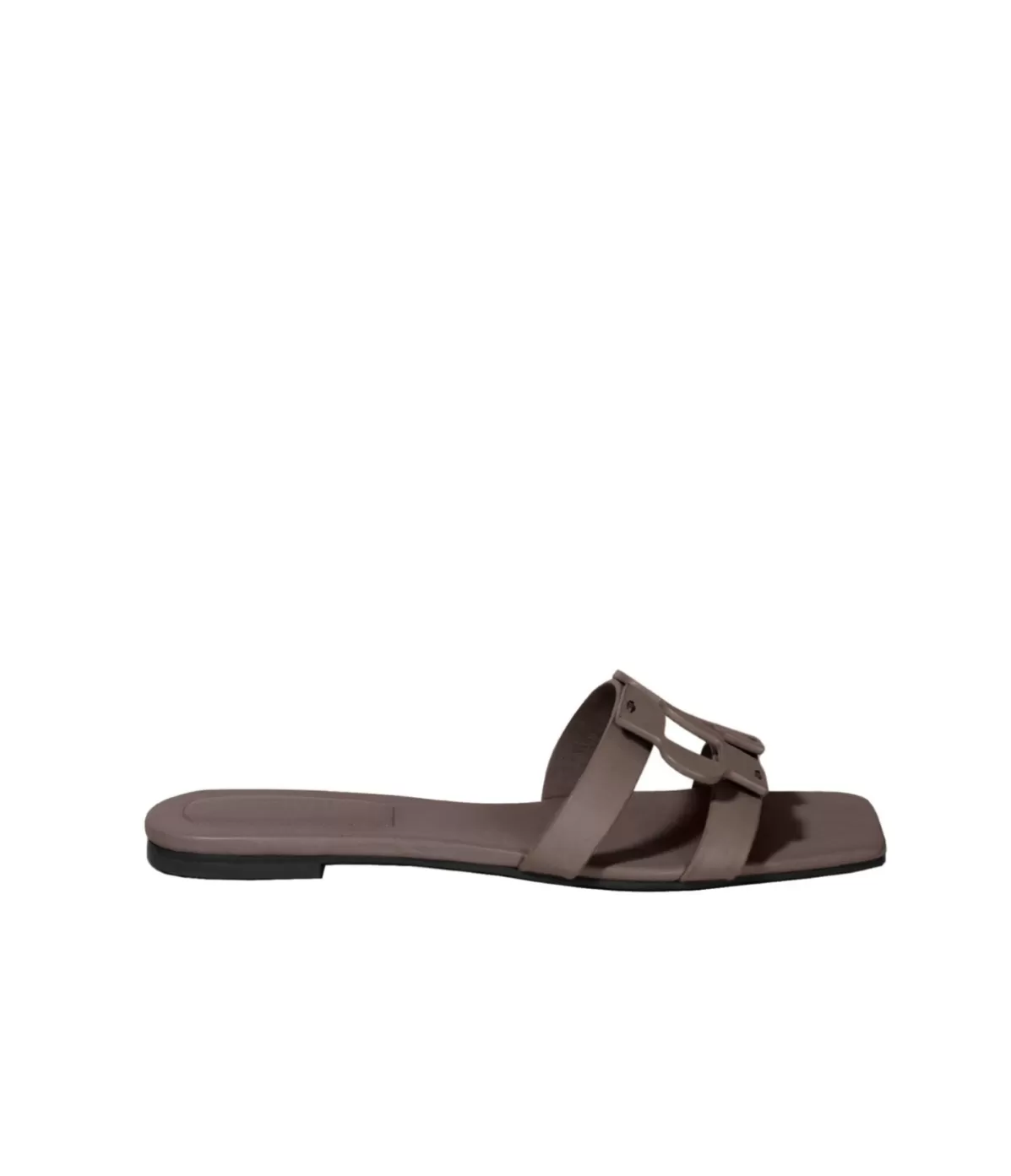 Simkhai Monogram Flat Slide in Mocha Best Sale