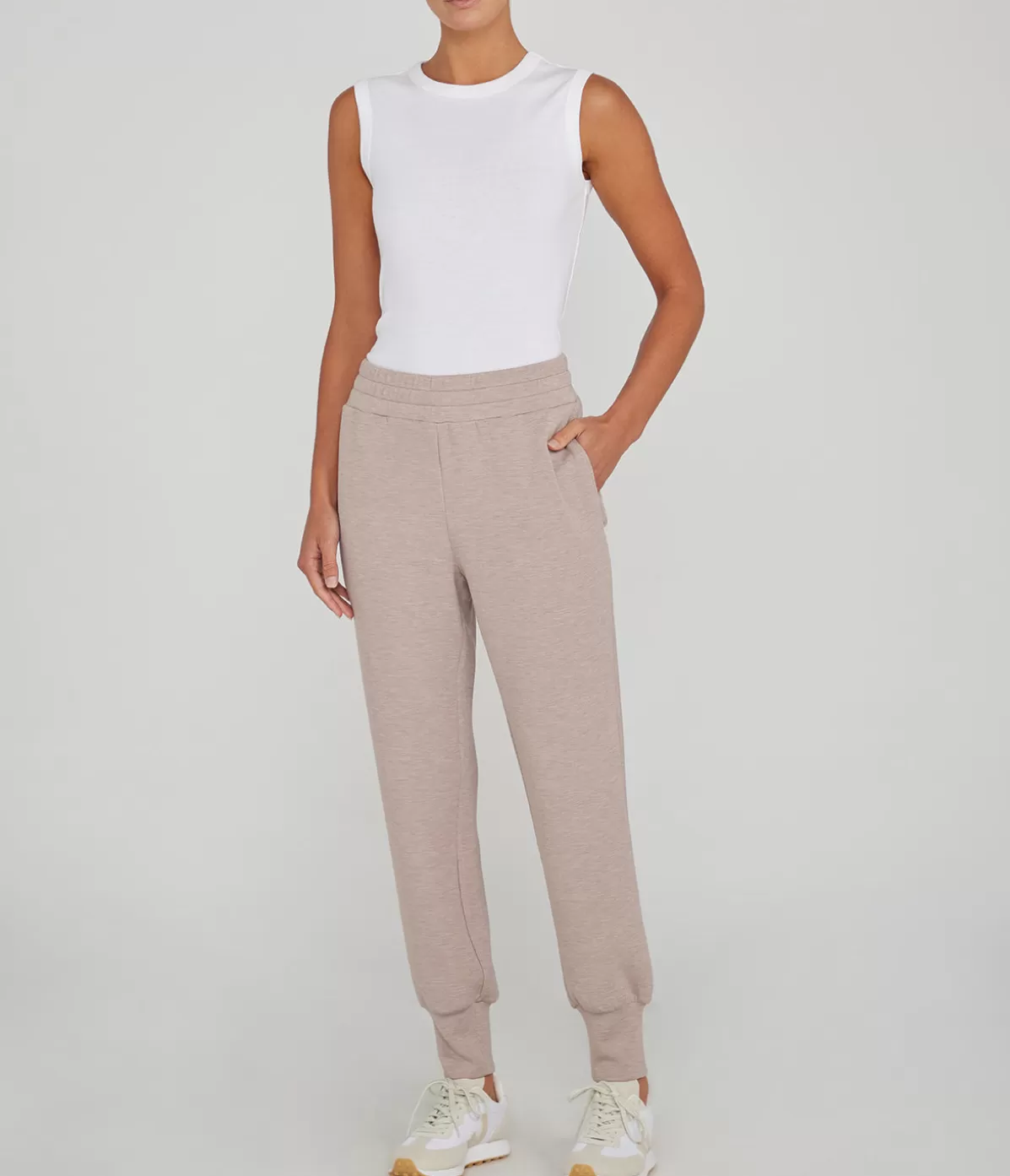 Varley Slim Cuff 27.5 Pant in Taupe Marle Outlet