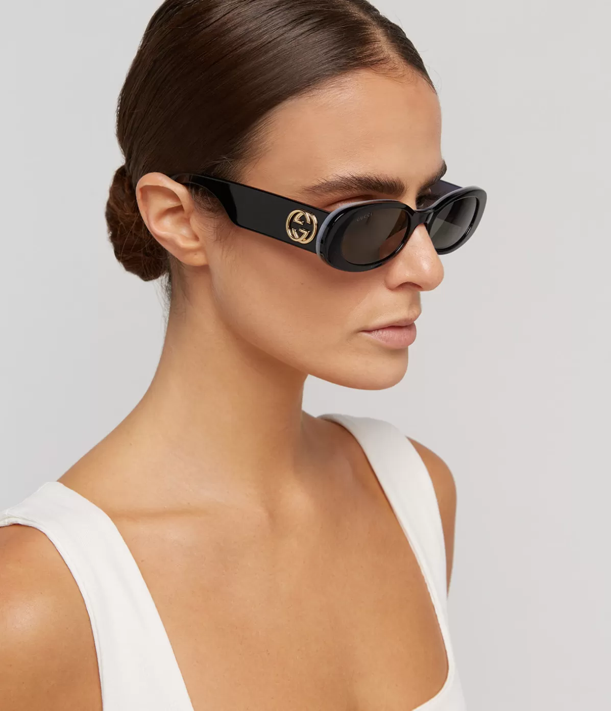 Gucci Slim Frame Sunglasses in Black Store