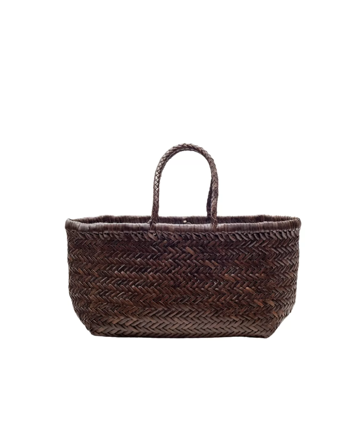 Dragon Diffusion Small Bamboo Triple Jump Basket Bag in Dark Brown Store