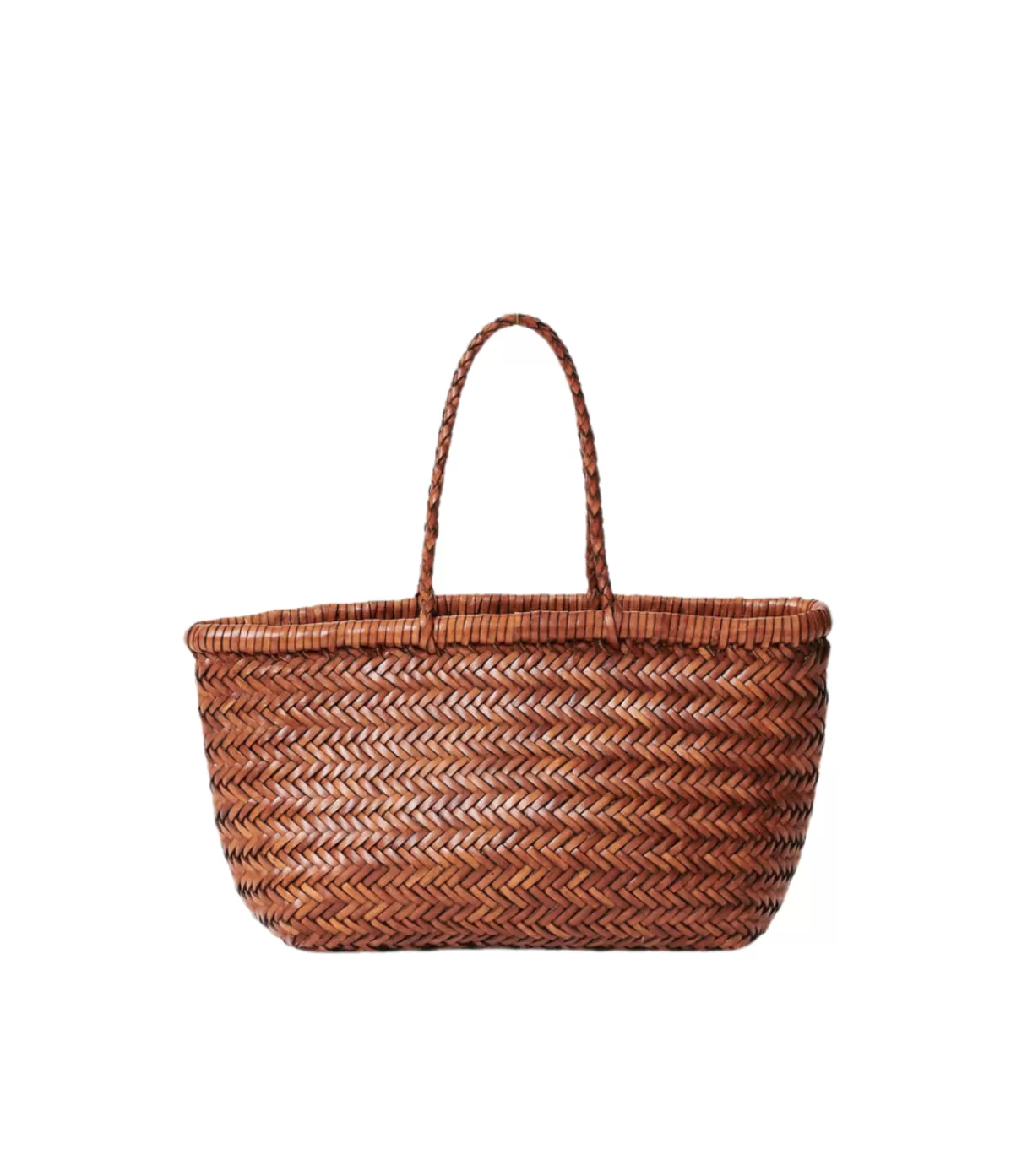 Dragon Diffusion Small Bamboo Triple Jump Basket Bag in Tan Fashion