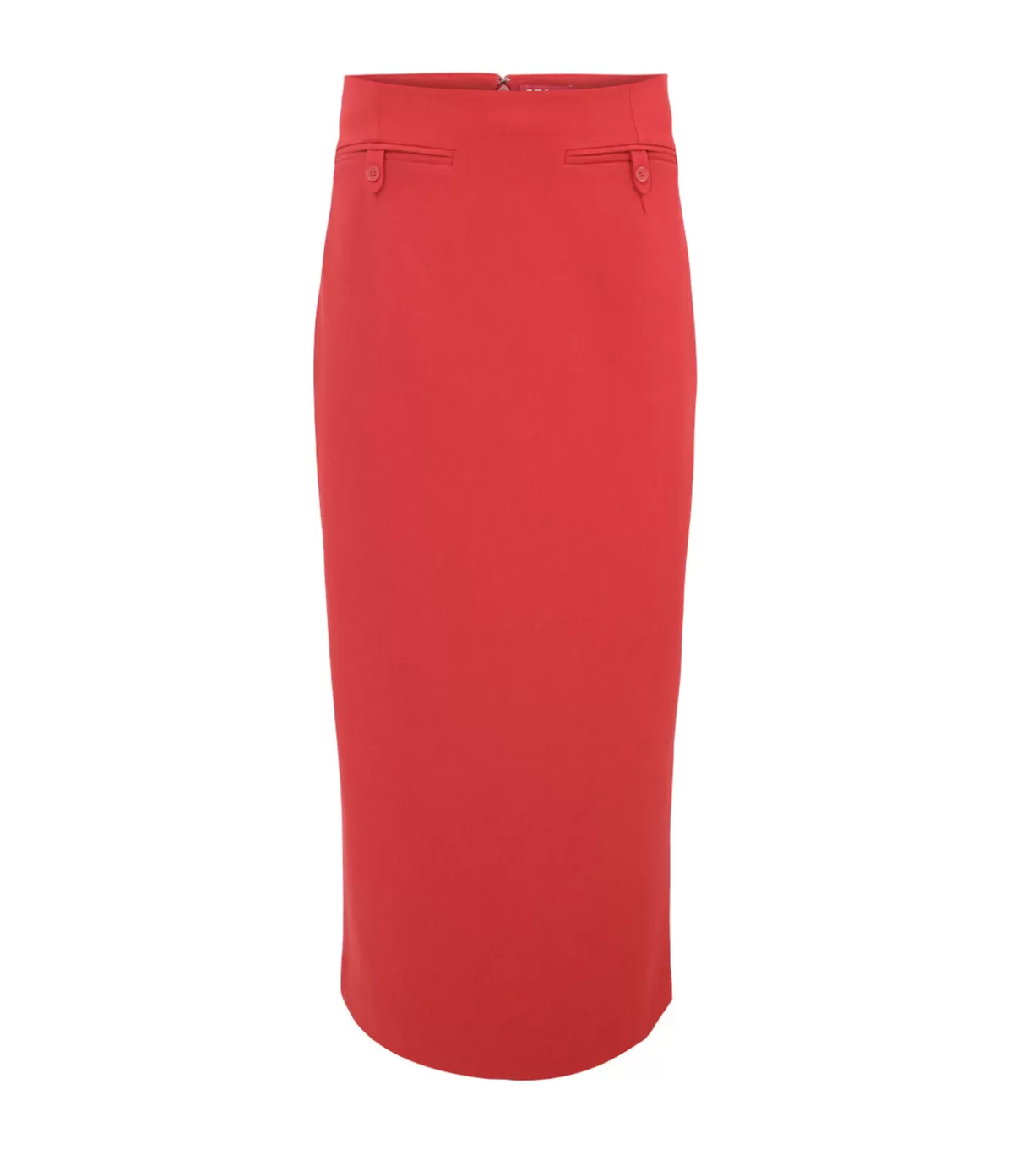 Staud Smith Midi Skirt in Rouge Fashion