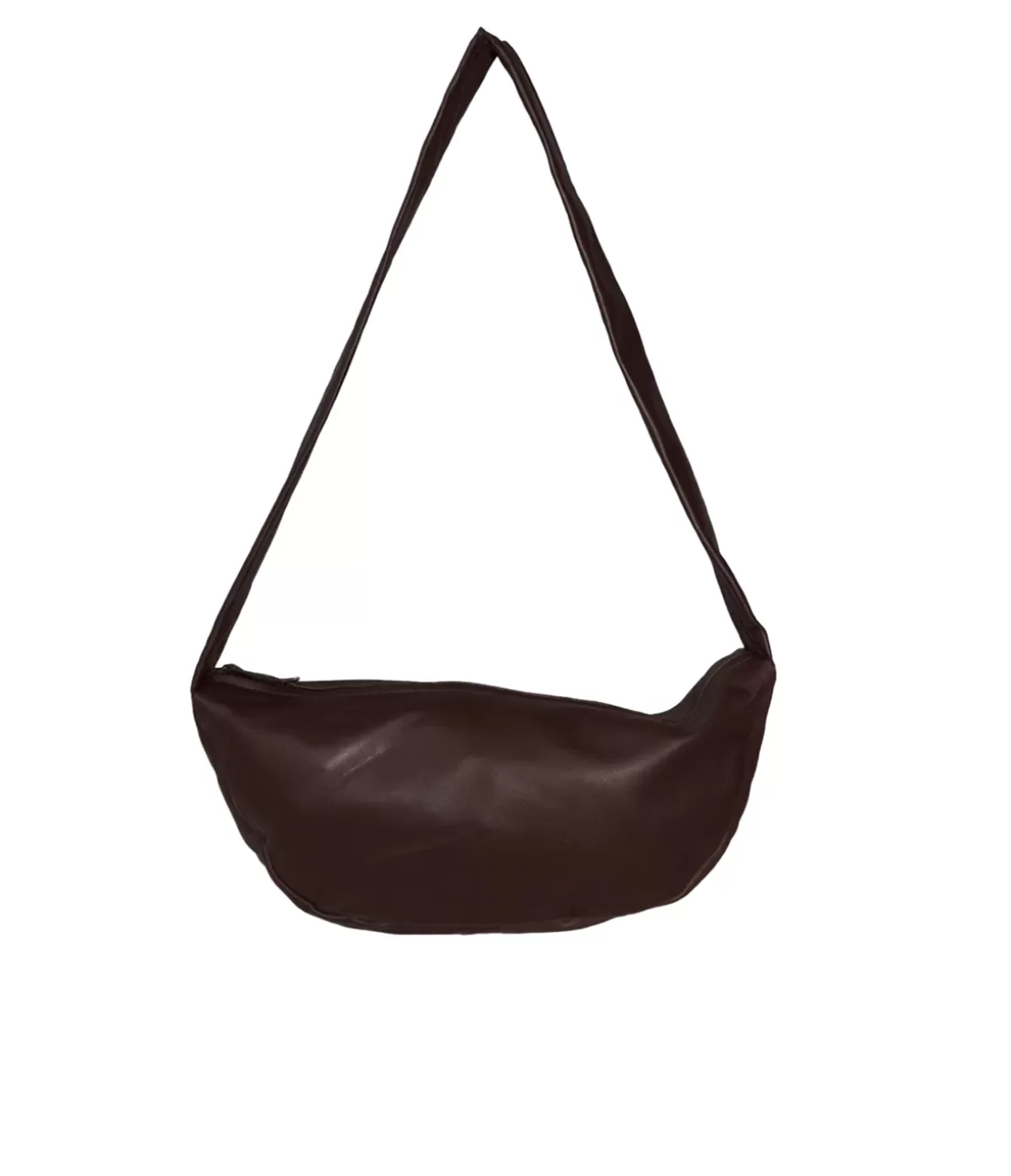 St Agni Soft Crescent Bag in Chocolate New