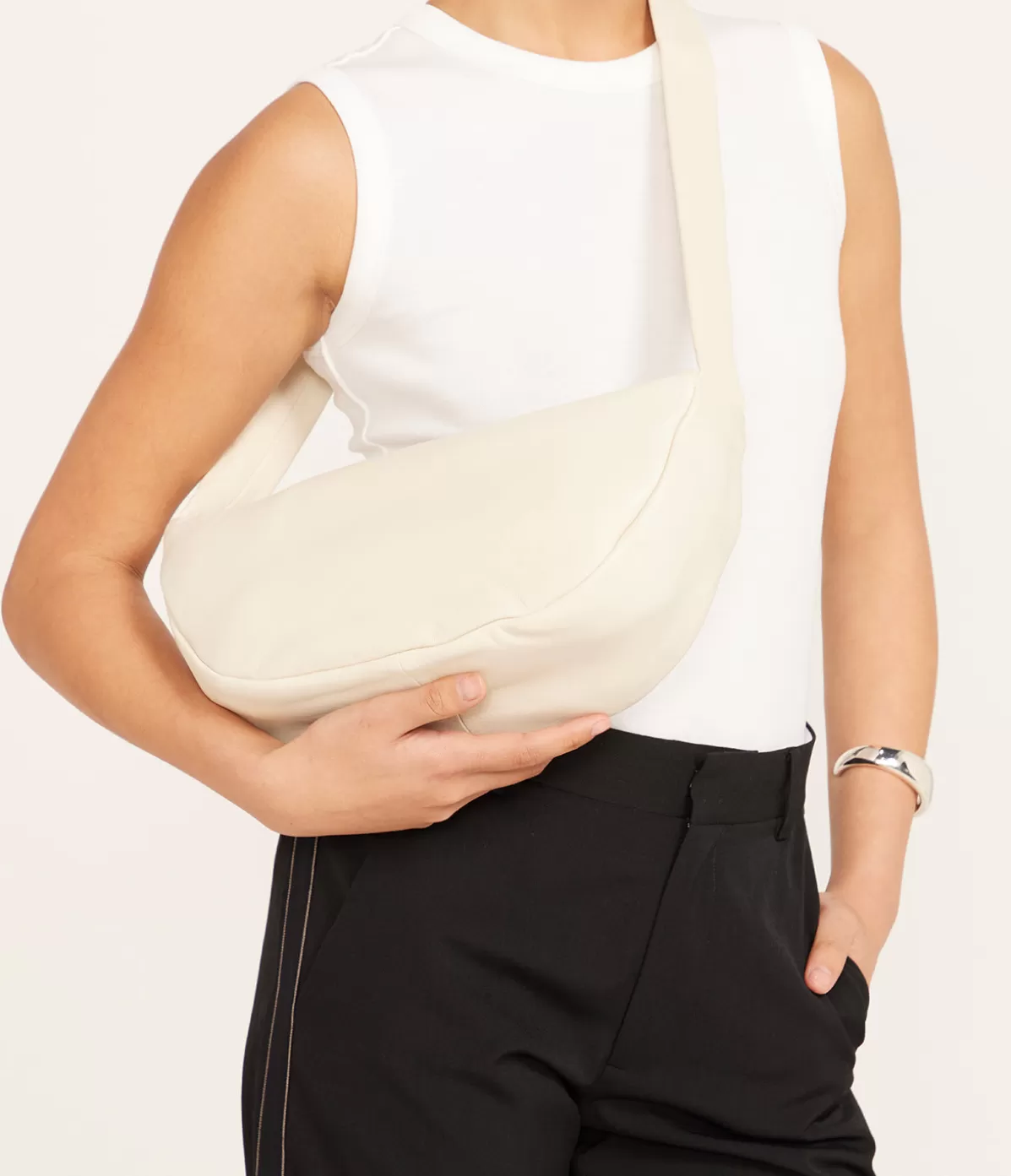 St Agni Soft Crescent Bag in Tofu Cheap