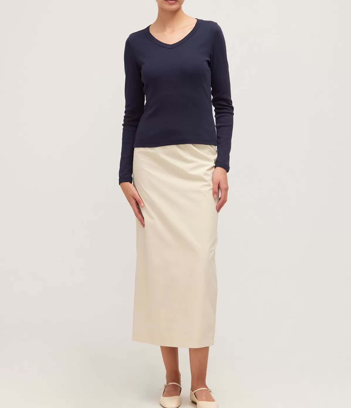 Wynn Hamlyn Sophia Maxi Skirt in Bone Outlet