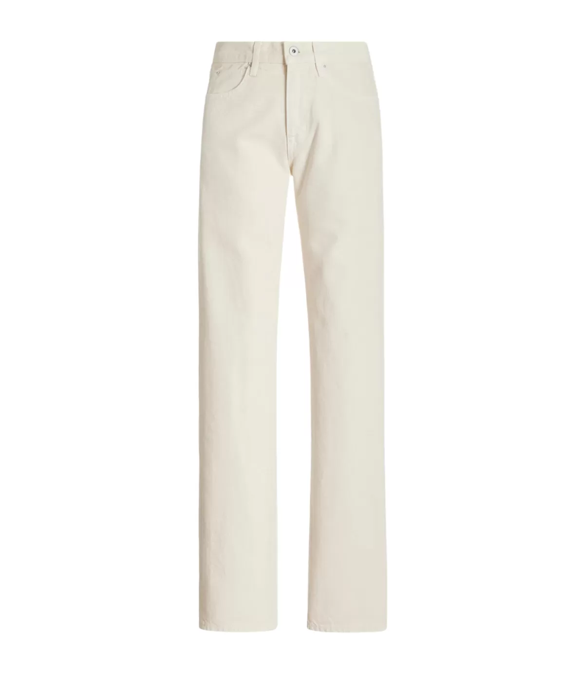 SLVRLAKE Sophie Long Mid Rise Straight Leg Jean in Cream Outlet