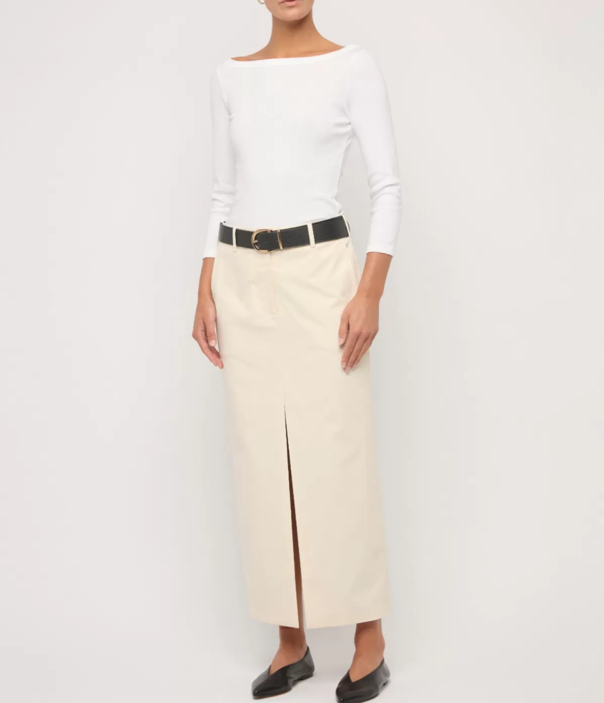 Flore Flore Steffie Boatneck Tee in White Discount