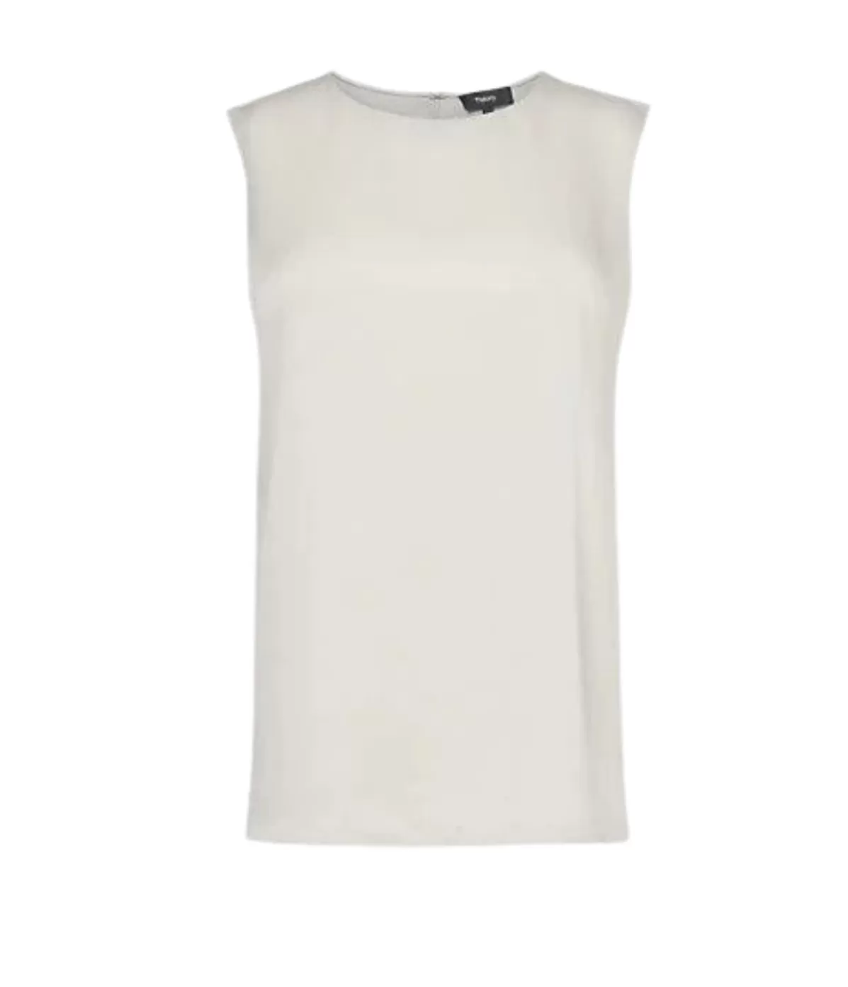 Theory Straight Shell Silk Top in Platinum Shop