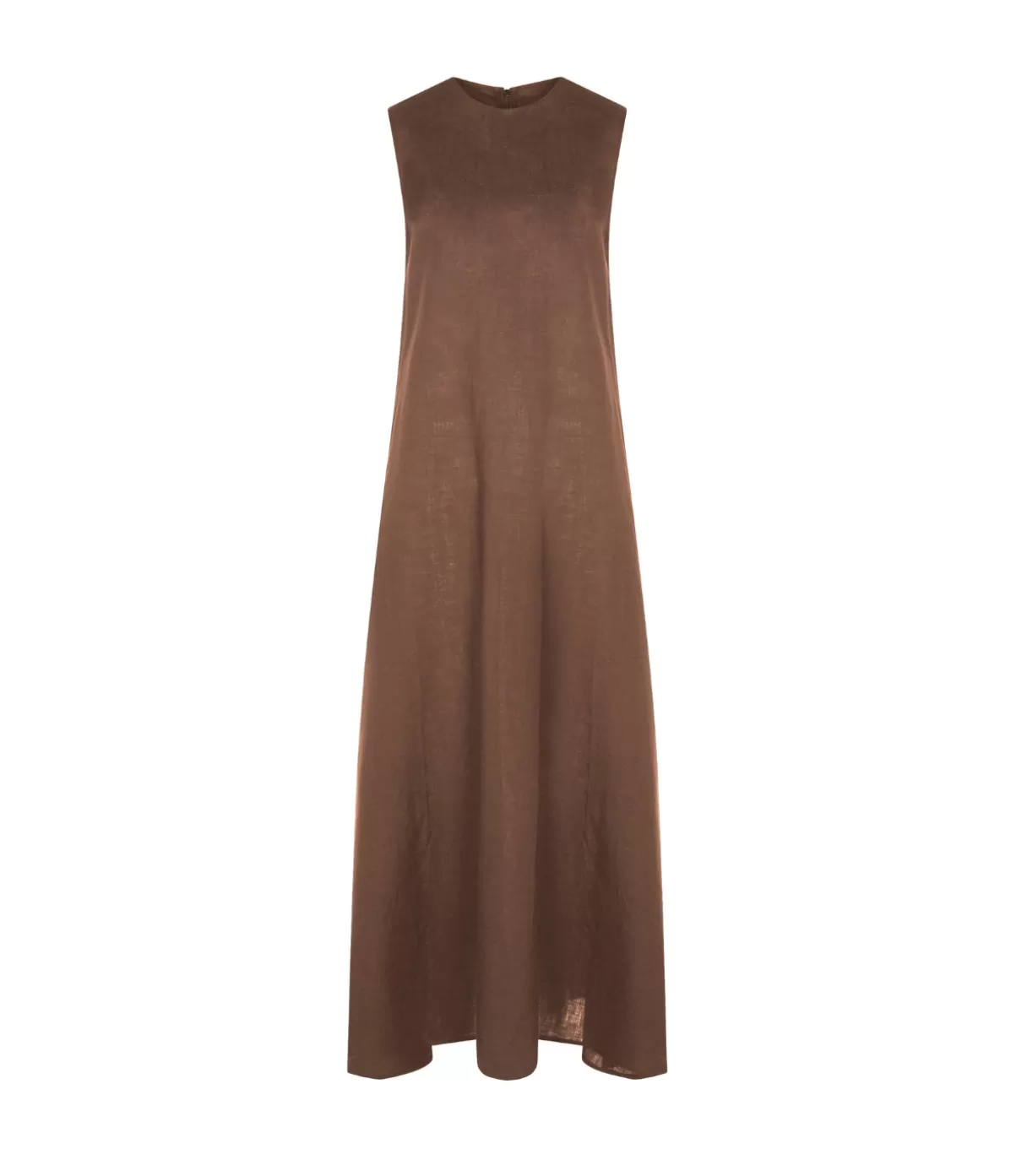 Asceno Talin Linen Dress in Sepia Flash Sale