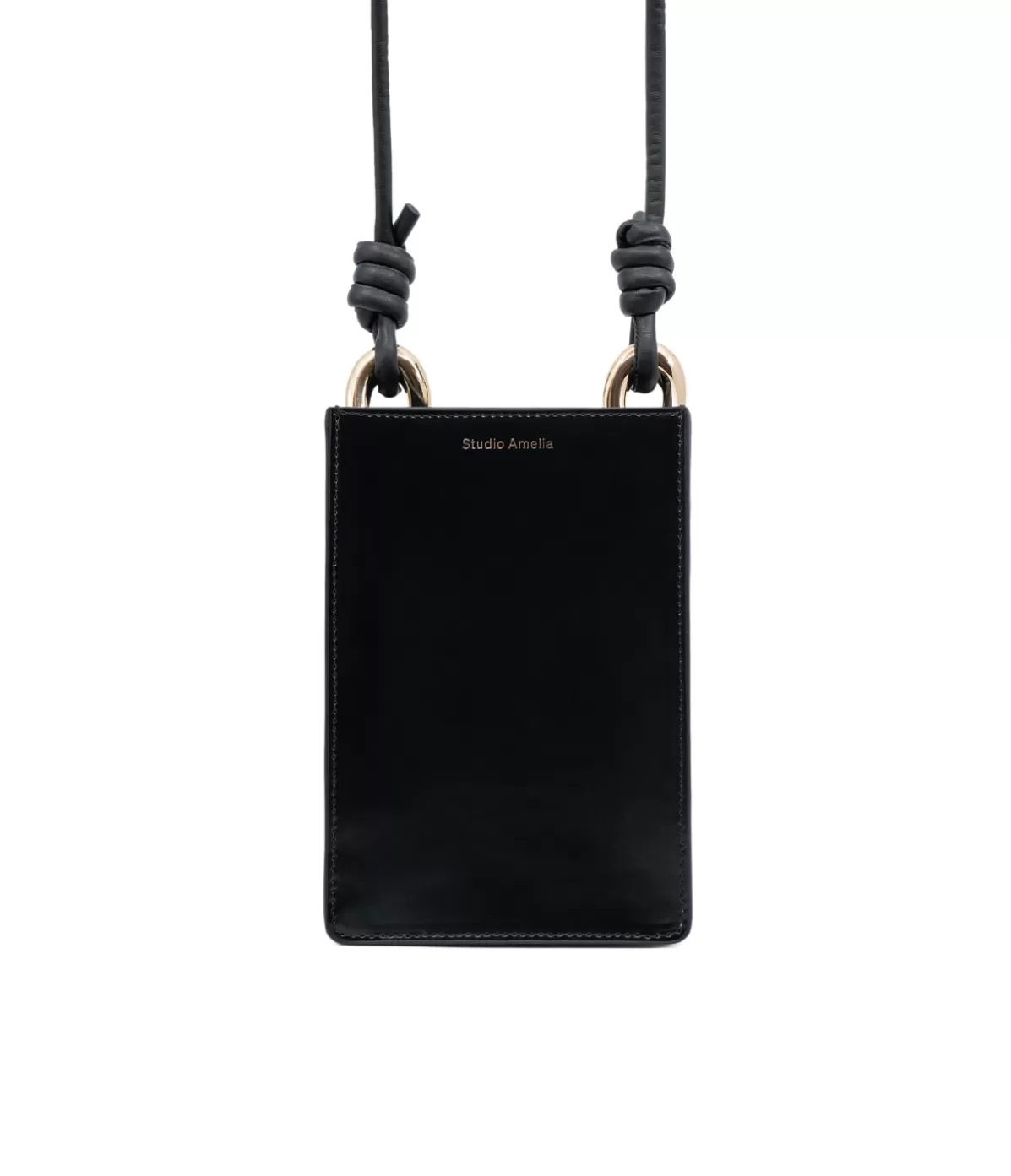 Studio Amelia Taralli Crossbody Bag in Black New