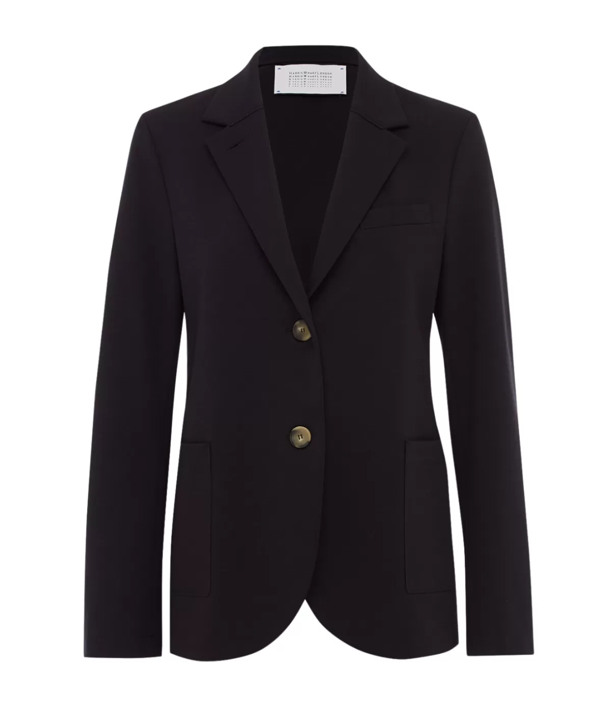 Harris Wharf London Techno Viscose Collard Blazer in Navy Store