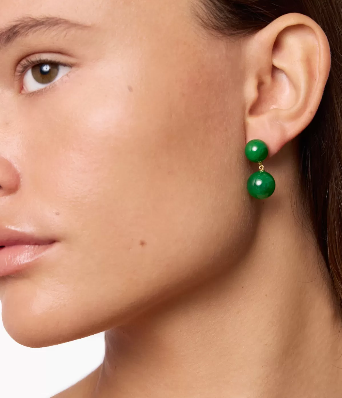 Lie Studio The Hannah Earrings in Green Agate Best