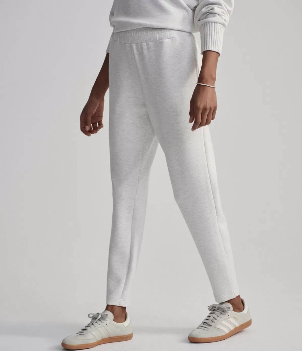 Varley The Slim 25 Pant in Ivory Marle Fashion