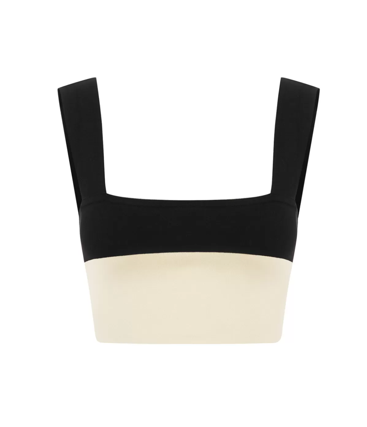 Posse Theo Crop Top in Cream and Black Outlet