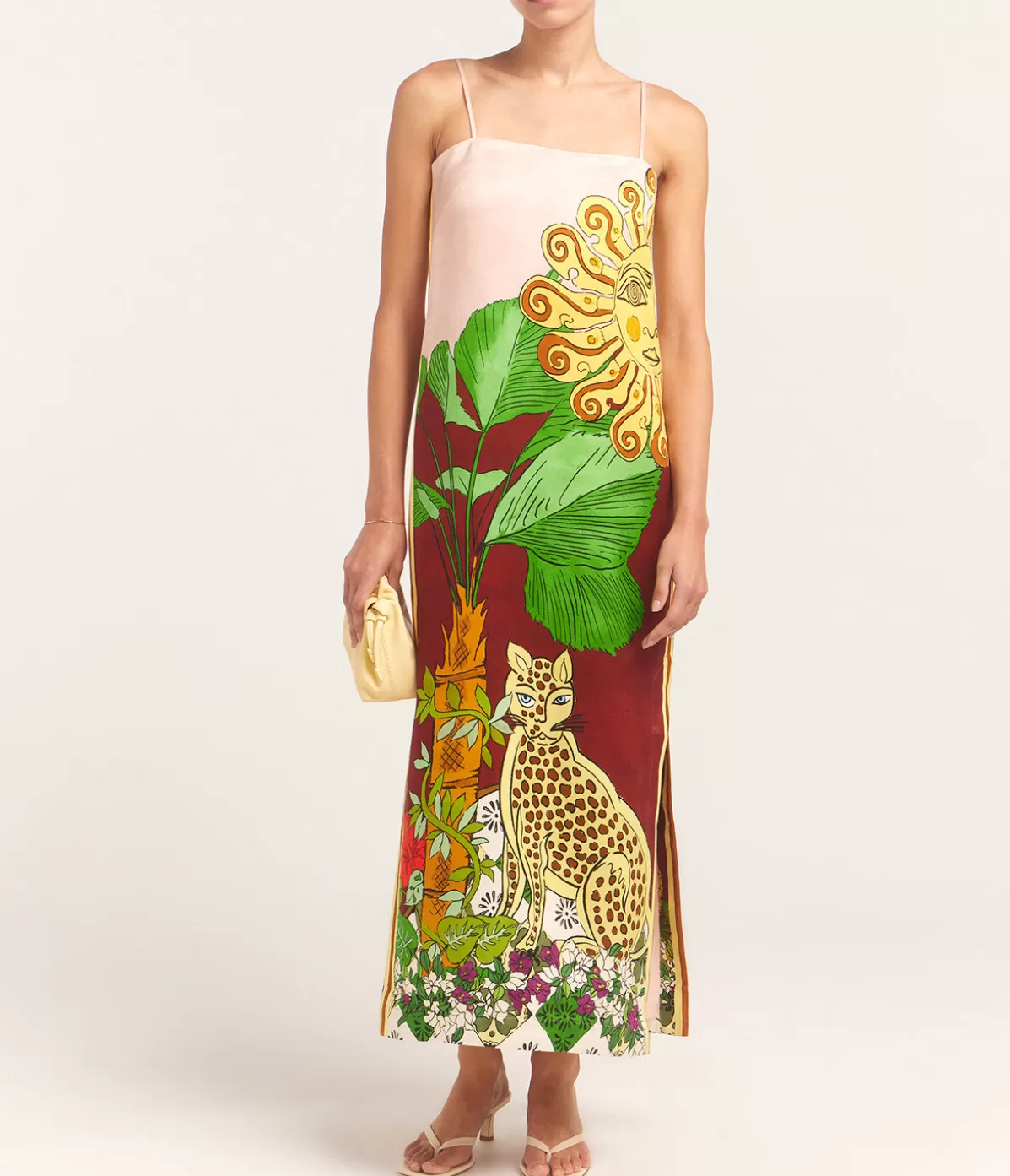 ALEMAIS Tiger Slip Dress in Multi Store