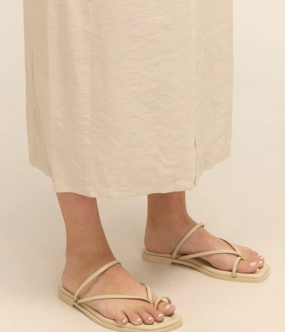 A.Emery Turner Suede Sandal in Eggshell Hot