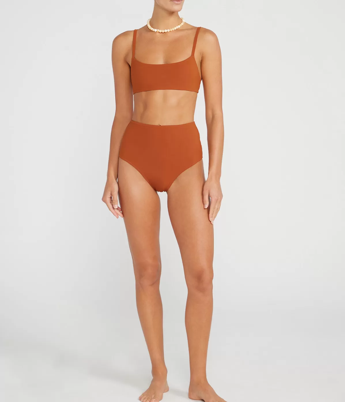 LIDO Undici High Waisted Bikini in Terracotta Discount