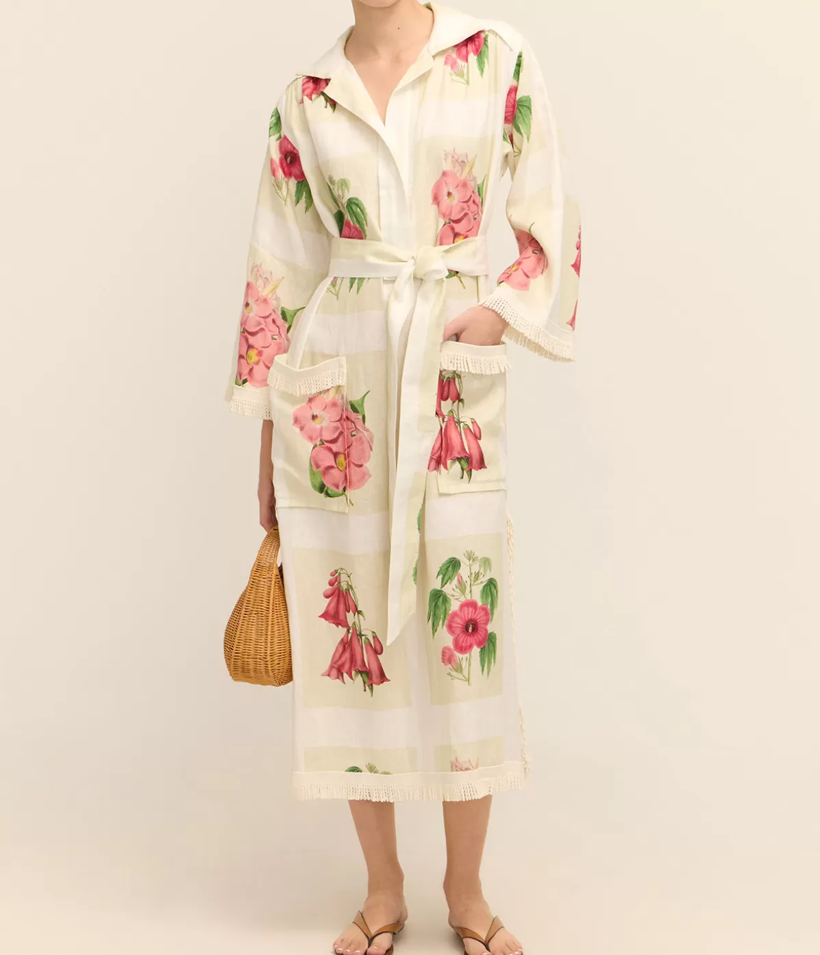 Oroton Verandah Floral Long Tunic Dress in Multi Store