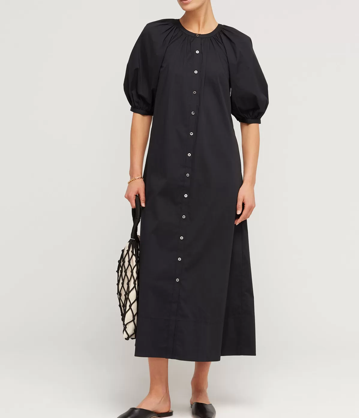 Staud Vincent Dress in Black Sale