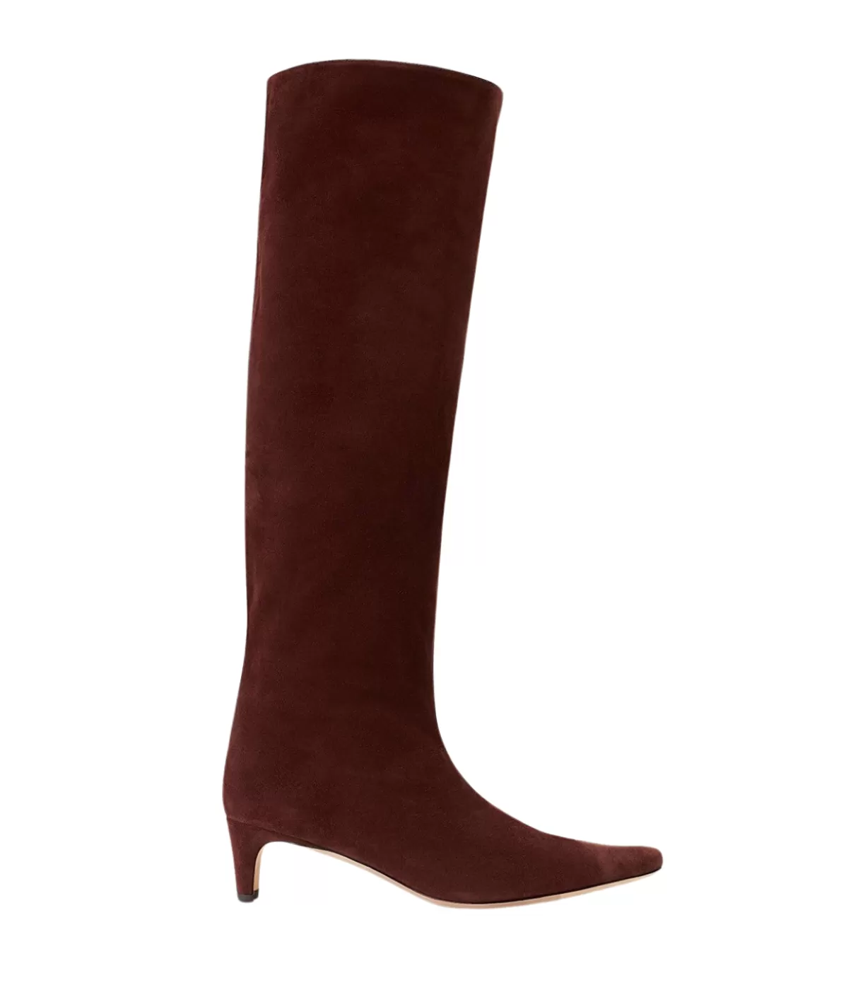 Staud Wally Suede Knee Boot in Mahogony Cheap