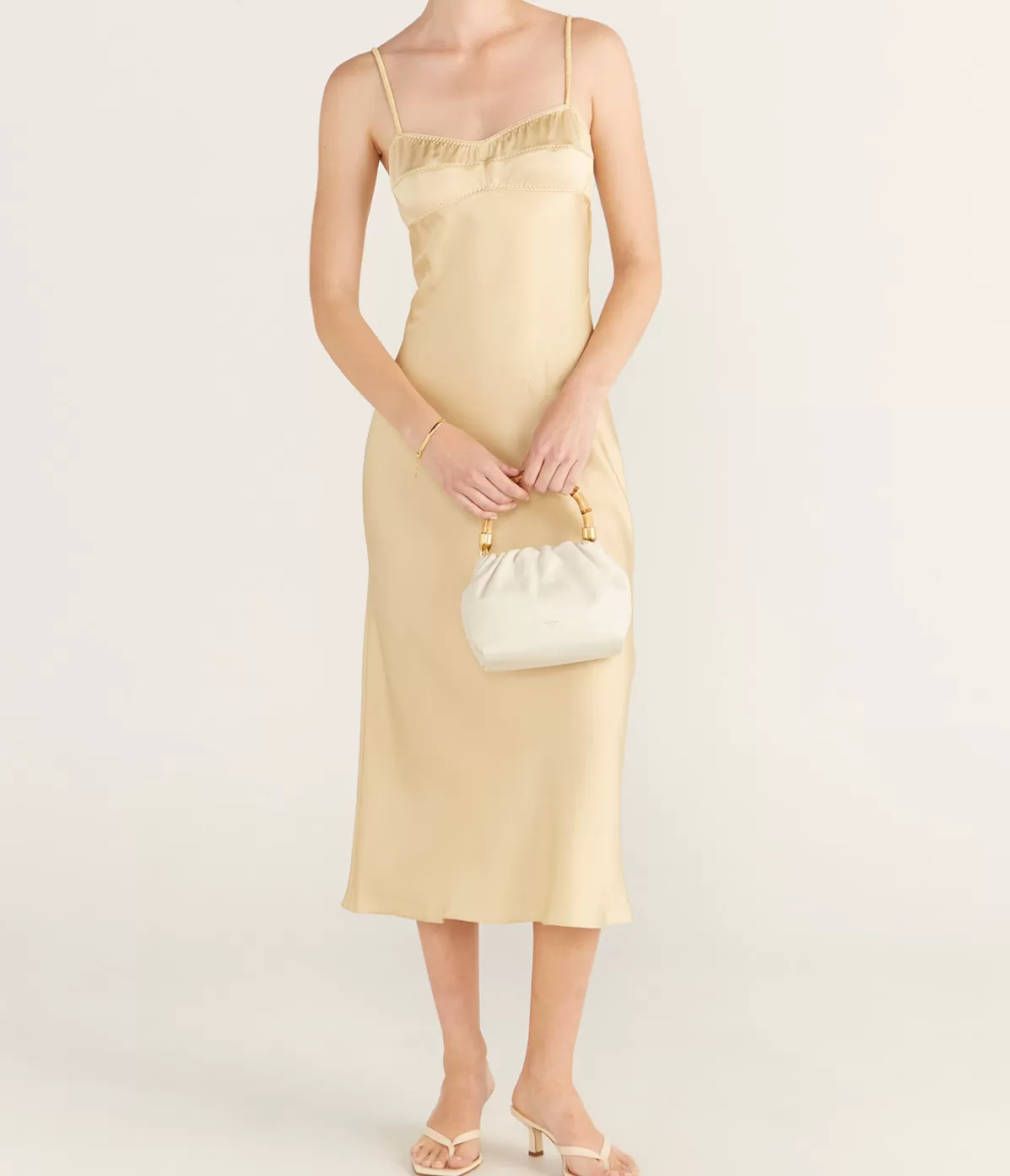 Anna October Waterlily Midi Dress in Golden Cheap