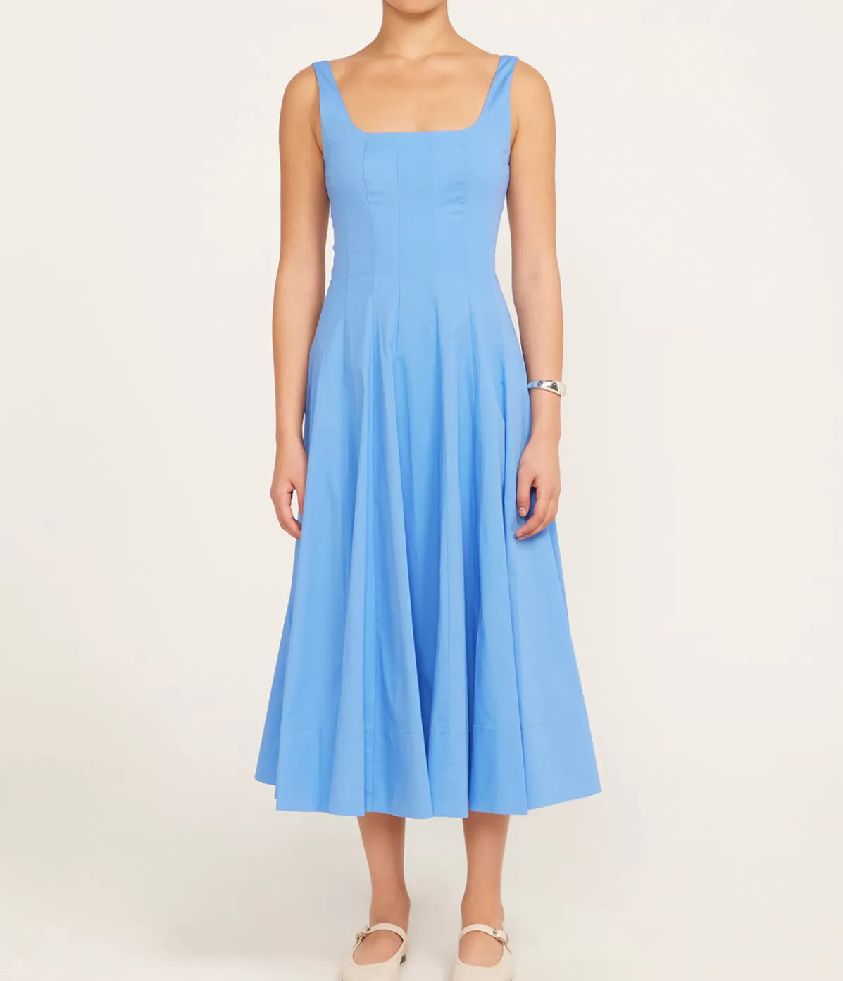 Staud Wells Midi Dress in Cornflower Store