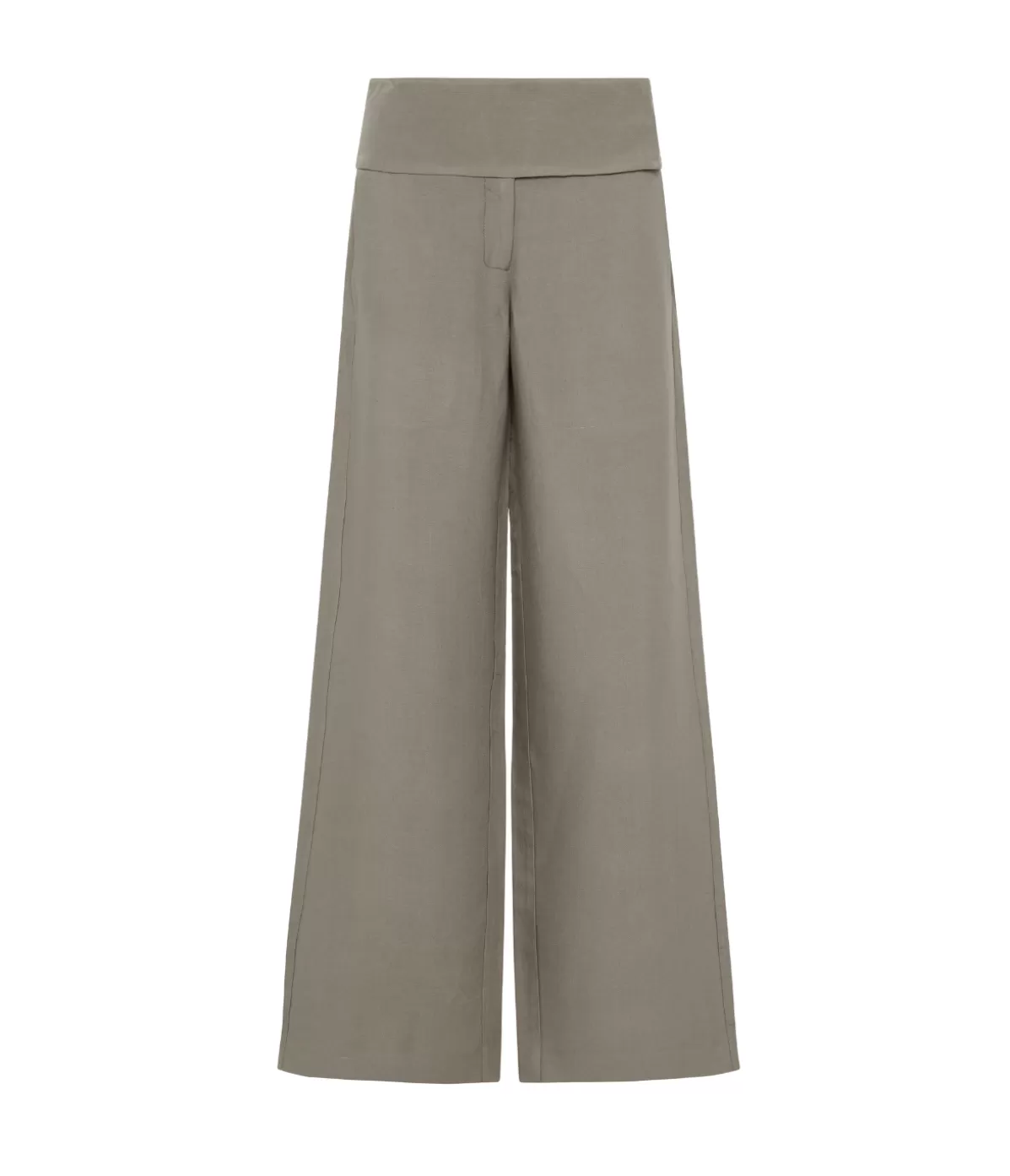 St Agni Wide Waistband Pants in Smokey Olive Flash Sale