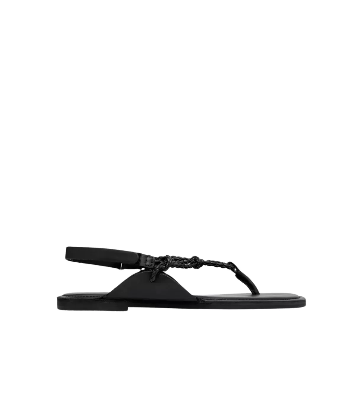 St Agni Woven Rope Sandal in Black Shop