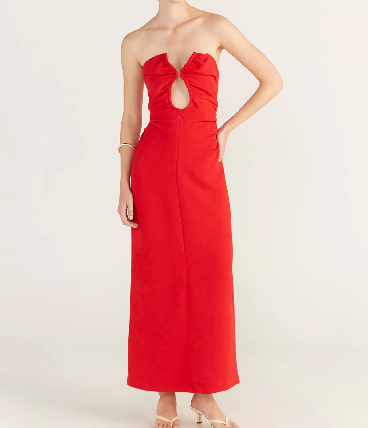 Wynn Hamlyn Zoe Bodice Dress in Red Hot